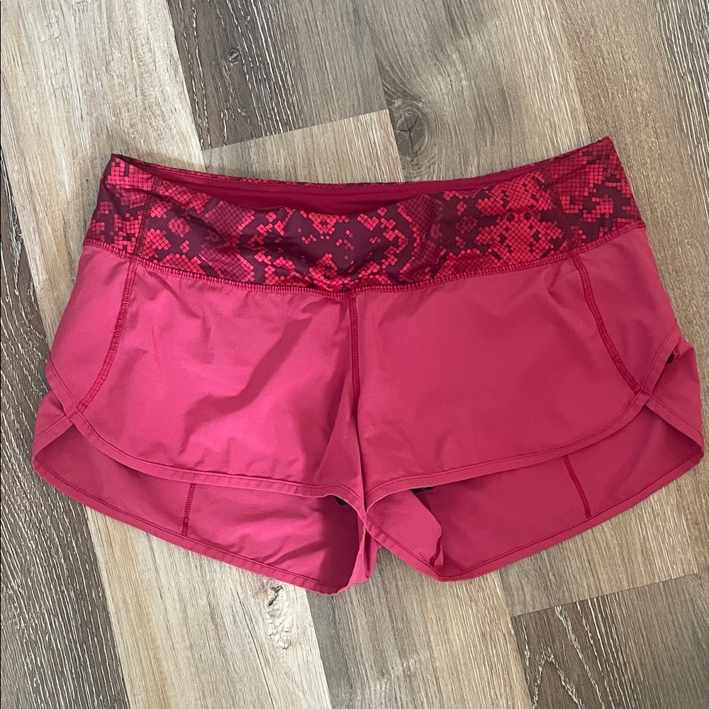 Lululemon Athletica Red Athletic Shorts